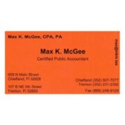 Max K. McGee Certified Public Accountant